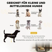 PawHut Hondenpark, dierpark, 5 panelen, draagbare opvouwbare omheining, veilig, zwart(m-9)