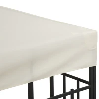 Outsunny Vervangend dak voor metalen tuinpaviljoen paviljoen partytent tuintent 3x3 m, wit(m-9)