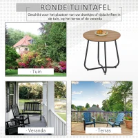 Outsunny tuintafel ronde tafel elegant(m-6)
