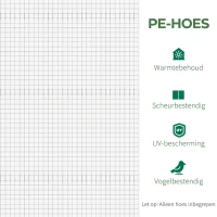 Outsunny Transparante vervangende kasafdekking, weerbestendig, 300 cm x 200 cm x 200 cm(m-6)