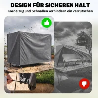 Outsunny Beschermhoes voor Tuinschommel, Hoes voor Tuinschommel, Afdekhoes, waterdicht, 205 x 124 x 164 cm, Donkergrijs(m-6)