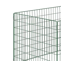 Outsunny Compostbak 1680 Liter, 270 x 90 x 70 cm, 3-delig, van Staal, Weerbestendig, Groen(m-10)
