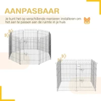 PawHut ren puppy-uitloop box puppyraster 8-delig | Aosom.de(m-4)
