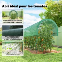 Outsunny Kas winterbestendig foliekas met boogdak, grondankers kweekkas 400 x 120 x 170cm Groen(m-4)