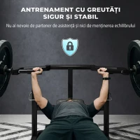 SPORTNOW Mașină pentru piept cu înălțime reglabilă din oțel, 150x150x60-85 cm, neagră(m-4)