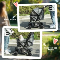 PawHut Hondenbuggy Oxford Stof 76.5cm x 52cm x 95cm(m-8)