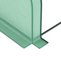 Outsunny Mini Serre de Jardin Serre à tomates 3,5L x 1l x 0,8H m Acier PE Haute densité 140 g/m² Anti-UV 3 fenêtres vert(m-10)