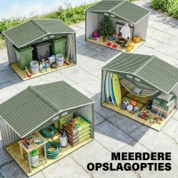 Outsunny Gereedschapschuur Tuinschuur Metaal Lichtgroen(m-7)