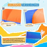 Outsunny Opblaasbaar Springkasteel met Blower voor 4 Kinderen Raketpatroon(m-6)