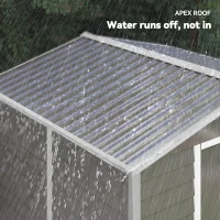 Outsunny Gereedschapsschuur van metaal, weerbestendig & roestvrij, afsluitbaar,  2,40 x 2,06 x 1,98 m, Lichtgrijs(m-8)