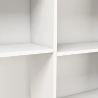 HOMCOM Bureau d'Angle, 108 x 100 x 153 cm, Bureau Informatique en L avec Support pour Écran, Compartiments Ouverts, Blanc(m-11)