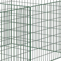 Outsunny Compostbak 1680 Liter, 270 x 90 x 70 cm, 3-delig, van Staal, Weerbestendig, Groen(m-11)