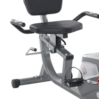 HOMCOM Vélo d'appartement semi-allongé vélo couché magnétique écran LCD multifonction siège réglable 8 niveaux de résistance(m-9)