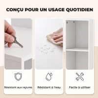 HOMCOM Bureau d'Angle, 108 x 100 x 153 cm, Bureau Informatique en L avec Support pour Écran, Compartiments Ouverts, Blanc(m-7)