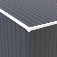 Outsunny Abri de jardin 8,3 m² 322 x 277 x 192 cm kit de fondation incluse porte coulissante ventilations tôle acier gris foncé(m-14)