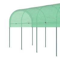 Outsunny Serre de Jardin, Serre à Tomates 4 x 1,20 x 1,70 m, 5 Arceaux en Acier - Bâche en PE, Vert(m-11)
