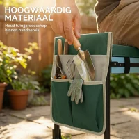 Outsunny tuinbank met kniekussen en zitgedeelte, 150 kg draagvermogen, tuinbankje met dikke bekleding en uitschuifbare stalen poten(m-7)