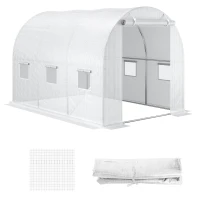 Outsunny Transparante vervangende kasafdekking, weerbestendig, 300 cm x 200 cm x 200 cm(m-10)