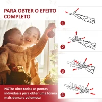 HOMCOM Árvore de Natal Artificial 210 cm com 700 LED Branco Quente, 2154 Pontas e Base Metálica Dobrável - Verde(m-8)