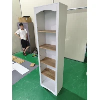 HOMCOM Estante para Livros de 5 Níveis com Design Arqueado e 2 Prateleiras Ajustáveis, Branco e Carvalho(m-11)