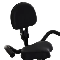 HOMCOM Hometrainer fietstrainer trainingsfiets voor thuis staal wit(m-9)