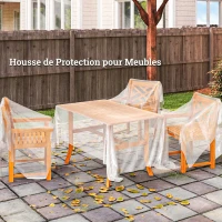 Outsunny Bâche pour Serre, Bâche Plastique Transparente 8 x 10 m, Imperméable, Résistante aux UV, PE 150g/m², Transparent(m-6)