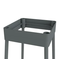 Outsunny 2 Pack Raised Garden Bed with Trellis, Plastic Outdoor Planter Box with Removable Drainage Tray(m-9)