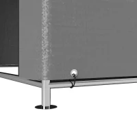 Outsunny Abri de jardin tente de stockage imperméable abri porte enroulable fermeture éclair, 200 x 238 x 183 cm, gris clair(m-10)