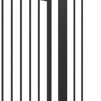 PawHut 106 cm hoog huisdierenhek met aanpasbare breedte, ingebouwde kattendeur, voor trappen en deurposten, Zwart(m-13)