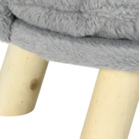 PawHut hondenbed, hondensofa met kussen, verhoogd huisdierbed, kattenbed, grijs(m-11)
