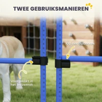 PawHut 4-delig honden-Agility-set met 4 hindernissen en draagtas voor sprongtraining, Blauw(m-5)