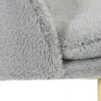 PawHut hondenbed, hondensofa met kussen, verhoogd huisdierbed, kattenbed, grijs(m-12)