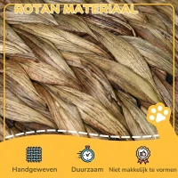 PawHut kattenslaapplek, kattenbed met kussen, kattengrot, bananenblad, grijs(m-5)