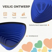 AIYAPLAY 9-delige Trittsteinen, antislip ontwerp, voor binnen & buiten, stapelbaar, Kleurrijk(m-5)