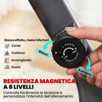 HOMCOM Cyclette Orizzontale Recumbent con 8 Livelli di Resistenza, Schermo LCD e Seduta Regolabile, 122-137x62x103 cm(m-6)