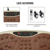 HOMCOM Trilplaat vibratietrainer vibratieapparaat afstandsbediening LED-display(m-6)