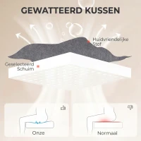 HOMCOM Ergonomische massage-bureaustoel met 4 kneedpunten, directeursstoel met hoge vlinderrugleuning, brede zitting, grijs(m-7)