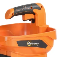 Outsunny Cordless Spreader, 3.3L Handheld Seed Spreader with Adjustable Scatter Width, Adjustable Flow, USB Charging Cable(m-10)