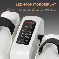 SPORTNOW Mini ellipsentrainer voor thuis onder het bureau elektrische crosstrainer met 12 snelheden & 7 weerstand(m-6)