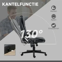 HOMCOM kantoorstoel draaistoel massagestoel met warmtefunctie directiestoel bureaustoel(m-6)