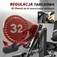 SPORTNOW Regulowany wyciąg nóg, stalowy, z obciążeniem, czarny(m-5)