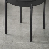 HOMCOM Eetkamerstoel Accentstoel Keukenstoelen, 41,5 cm x 41,5 cm x 46 cm, Zwart(m-7)