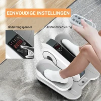 SPORTNOW Zitpedaaltrainer, Mini-Ellipsentrainer met LCD-Monitor, Afstandsbediening, 10 Instelbare Snelheidsniveaus, Wit(m-5)