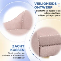 PawHut Hondenbank, Scandinavisch design, met afneembare bekleding, fluweelachtige uitstraling, 102 cm x 58,5 cm x 42,5 cm, Roze + Natuurlijk(m-7)
