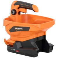 Outsunny Cordless Spreader, 3.3L Handheld Seed Spreader with Adjustable Scatter Width, Adjustable Flow, USB Charging Cable(m-1)
