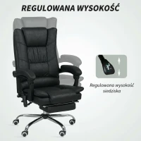 Vinsetto Vibration Massage Office Chair with Heat, Microfibre Computer Chair with Footrest, Armrest, Reclining Back, Charcoal Grey(m-5)