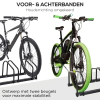HOMCOM fietsenrek, standaard, fietsenrek, meerdere fietsen, tot 4 fietsen(m-6)