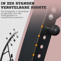 HOMCOM Hometrainer voor senioren bewegingstrainer pedaaltrainer armen en benen staal wit(m-5)