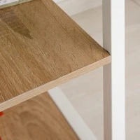 HOMCOM Klaptafel tafel bureau kantoortafel met wielen computertafel mobiel MDF natuur(m-7)