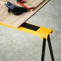 HOMCOM Werkbok zaagpaard kriksteun slipvast staal belastbaarheid 125 kg(m-7)